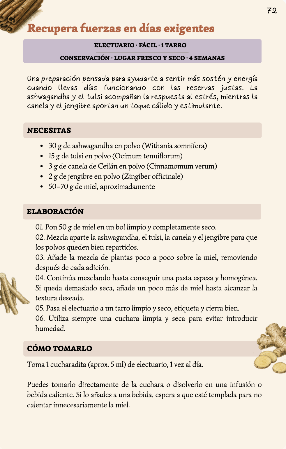Receta de la guía